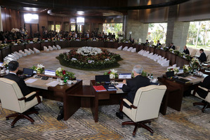 Leaders of the Asia-Pacific Economic Cooperation (APEC) countries attend the APEC Leaders Retreat in Bali, Indonesia. Photo / AP