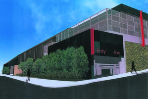 An artist's impression of the back of the proposed Bunnings Warehouse Grey Lynn.
