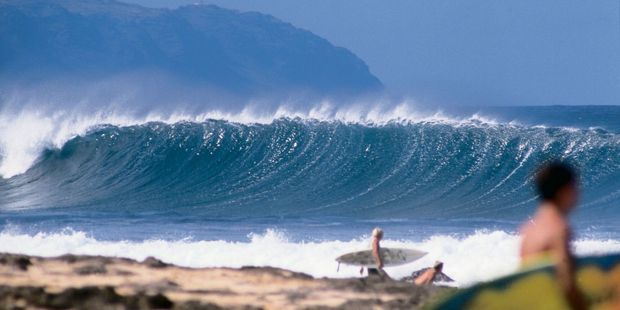 Surfers at Oahu's North Shore, Hawaii. Air NZ this morning said it is increasing services to Hawaii, Bali and other parts of the Pacific.