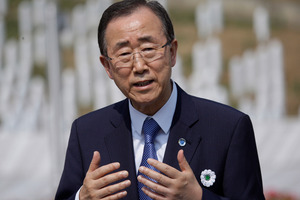 Secretary General of the United Nations Ban Ki-moon added that roadside bombs "have detonated in close proximity" to the inspectors. Photo / AP