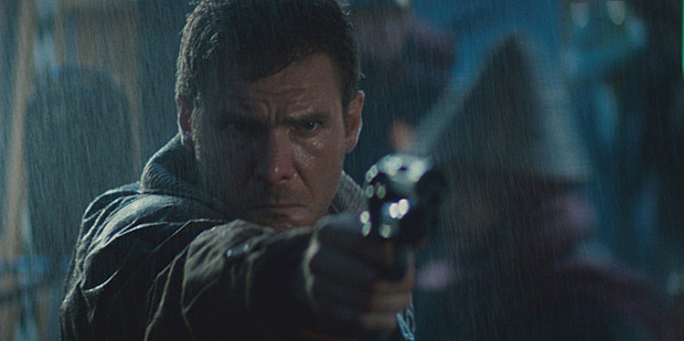 Harrison Ford in a scene from Blade Runner.