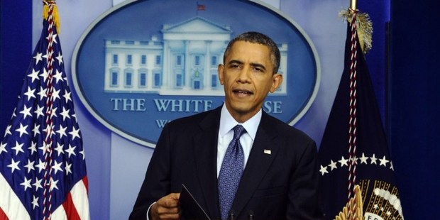 US President Barack Obama speaks on October 8, 2013, as the crisis over a US government shutdown and debt ceiling grows. Photo / AFP
