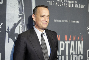 Tom Hanks on the red carpet at a screening for the movie Captain Phillips in Washington. Photo / AP