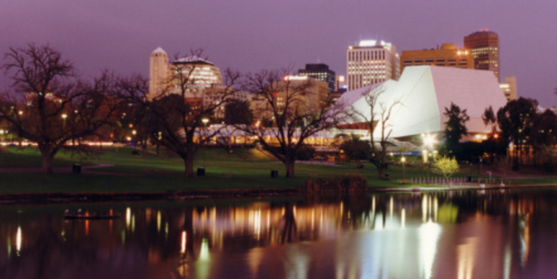 Adelaide's skyline at twilight. Photo / Thinkstock