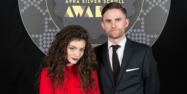Lorde and Joel Little at the APRA Silver Scrolls Awards at Vector Arena in Auckland. Photo / Topic Photography