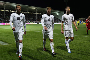 Jeremy Brockie (l), Ben Sigmund (c) and Tommy Smith. Photo / Getty Images.