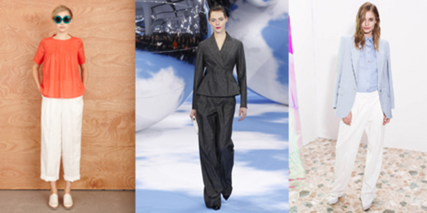 Baggy pants at Karen Walker, Dior and Stella McCartney.