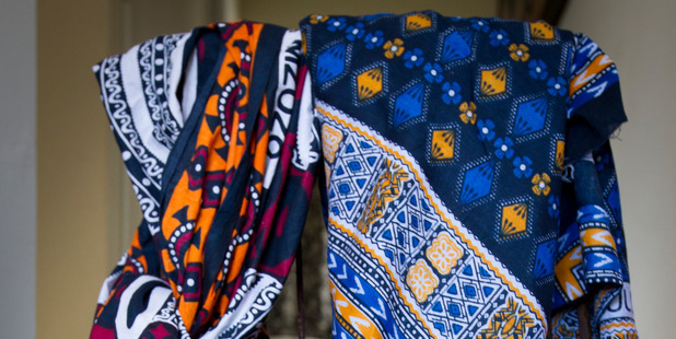 Two kitenges (African textile fabric). Photo / Sarah Ivey