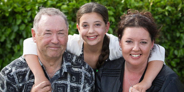 Harry Rushworth was at the show with granddaughter Emma Schwass, 10, and daughter Yvonne Schwass. Photo / Greg Bowker