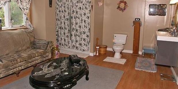 It always seems a shame to leave your guests on their own while you go to the toilet. (Source: Terriblerealestateagentphotos.com)