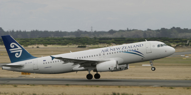 An Air New Zealand Airbus A320 lifts off from Christchurch International Airport. Photo / Geoff Sloan