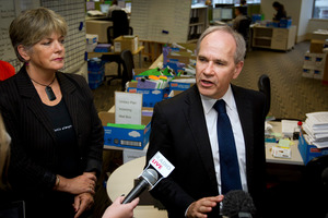Auckland Mayor Len Brown (R) and Deputy Mayor Penny Hulse. File photo / Sarah Ivey