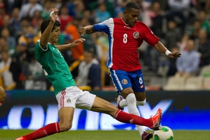 New Phoenix signing Kenny Cunningham helped Costa Rica draw against Mexico at the Azteca in a June World Cup qualifier. Photo / AP