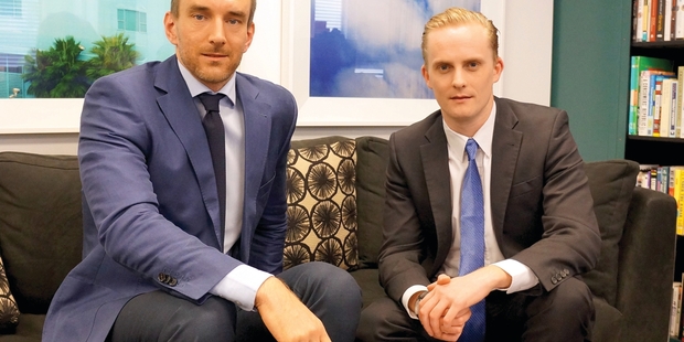 Simeon Burnett (left) and Richard Allen are the founders of Snowball Effect, an online crowdfunding system.