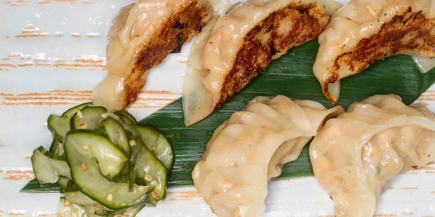 Pork and Kimchi Gyoza. Photo / Michael Craig