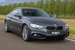 The "shark nose" grille on the 4 Series merges with the front headlights.