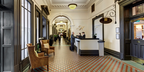 Heritage Hotel Christchurch Reception.