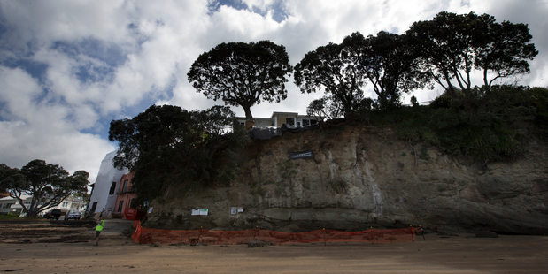 The cliffs are affected by tidal erosion, wind and rain. Photo / Brett Phibbs