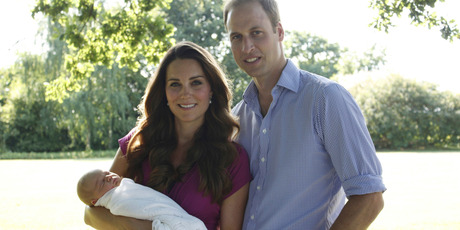 The first official family photograph taken by Michael Middleton, the Duchess's father. Photo / AP
