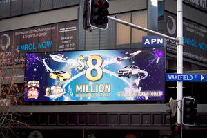 APN Outdoor digital billboard, Auckland City. Photo / Natalie Slade