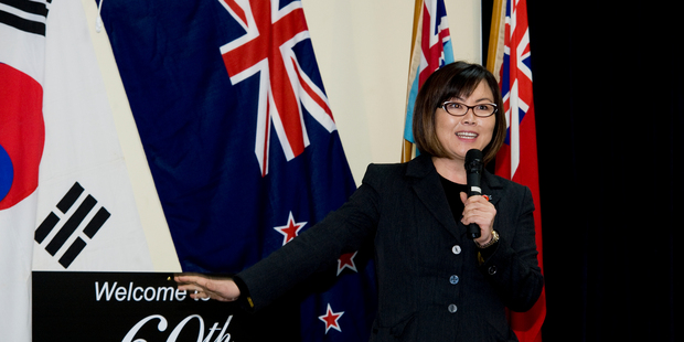 Melissa Lee at the Korean war 60th Anniversary.