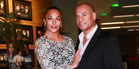 Ashlee Howden-Sadlier and Temuera Morrison, the stars of the reality show featuring the actor. Photo / APN
