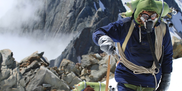 Chad Moffitt as Ed Hillary & Sonam Sherpa as Tenzing Norgay in 'Beyond the Edge'.