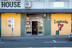 The Napier sports bar outside which a man stabbed an employee who was attempting to take the weekend's takings to the bank. Photo / Glenn Taylor