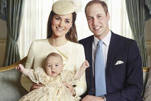 Kate Middleton, Prince William and their son, Prince George.Photo / Jason Bell