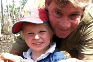 Steve Irwin with Robert in August 2006, a month before he died. Photo / Getty Images