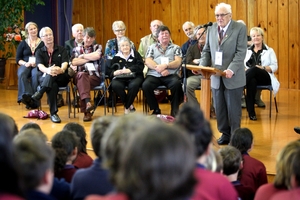 David Dale had plenty of stories to tell at Rutherford Intermediate's 50th reunion - especially those witches' britches that ended up being banned. PHOTO/BEVAN CONLEY 251013WCBRCRUT01