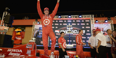 Scott Dixon won his third IndyCar championship after finishing fifth in this afternoon's season ending race in Fontana. Photo / Getty Images.