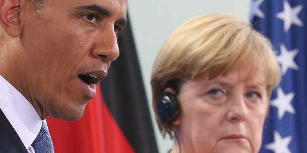 US President Barack Obama has assured German Chancellor Angela Merkel that her phone is no longer being monitored by the National Security Agency. Photo / AP