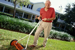Simple tasks like mowing the lawn will keep you healthy - research.Photo / Thinkstock