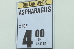 The asparagus special gets an exotic spin at Pak'n Save in Takanini.
