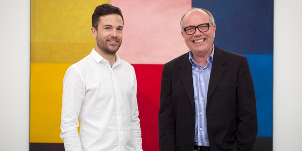 Simon Fisher, left, and Chris Taylor have nearly 150 galleries on their books but want to extend their web-based art dealing to even more. Photo / Natalie Slade