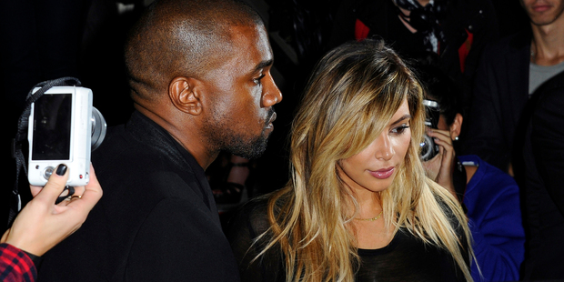 Kanye West and Kim Kardashian. Photo / AP