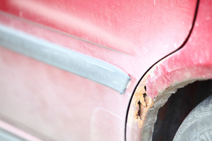 Rusty car door. Photo / Supplied