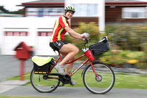 Hildeke Witteveen says being a postie is a great way to stay in shape. Photo / Chris Gorman