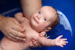Always hold onto babies in the bath, Plunket says. Photo / Getty Images