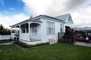 Alice and Caleb's house during The Block open home day. Photo / Doug Sherring