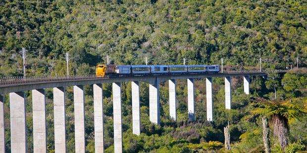 As the Northern Explorer crosses the Hapuawhenua Viaduct vertigo sufferers may want to keep their eyes on their magazines.