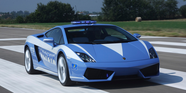 The 2008 Lamborghini Gallardo LP560-4 as a police car. Photo / Supplied.