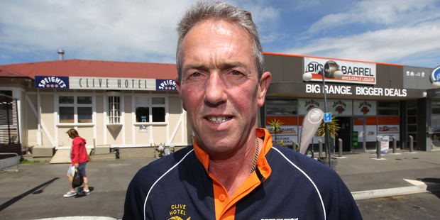 Clive Hotel general manager Craig Welsh, who assisted staff at the business next door when they were being robbed on Monday evening. Photo / Duncan Brown