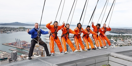 Sky Tower's SkyWalk. Photo / Brett Phibbs