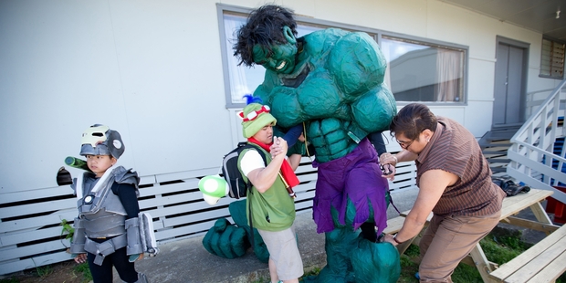 When the creatures of the day and night started to appear as the expo went live, the largest costume party of the nation kicked off with gusto. Photo / Richard Robinson