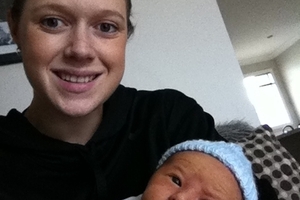 PRECIOUS MOMENTS: Joanna Goodall holding her son, Hunter Gray, who died at 10 days old Photo / SUPPLIED
