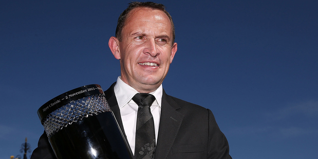 Chris Waller will be at Flemington this week with his hopes pinned on Hawkspur, below, a favourite for the Melbourne Cup. Photo / Getty Images