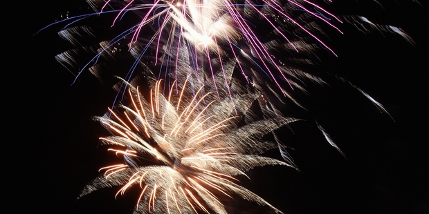 A crowd of about 4000 turned out for the fireworks display at the Meanee Speedway. Photo / Paul Taylor