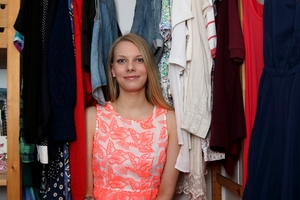 Holly Chase is wearing only second-hand clothing for a year to support sustainable fashion. Photo / Jason Oxenham